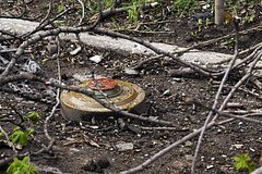 В России работающий в поле трактор подорвался на мине и оказался полностью уничтожен