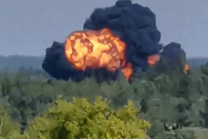 Самолет упал на жилые дома в США, загорелся и попал на видео